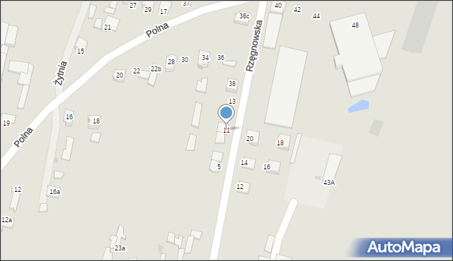 Mława, Rzęgnowska, 11, mapa Mława