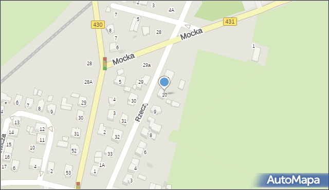 Mosina, Rzeczypospolitej Mosińskiej, 10, mapa Mosina