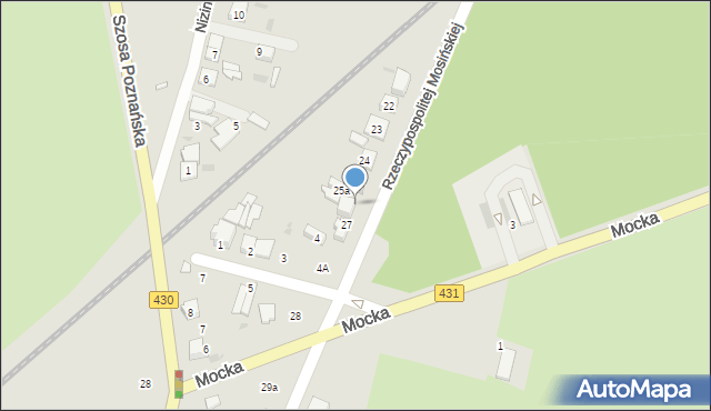 Mosina, Rzeczypospolitej Mosińskiej, 26, mapa Mosina