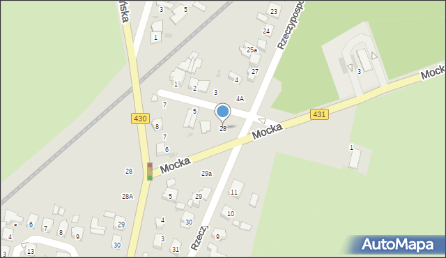 Mosina, Rzeczypospolitej Mosińskiej, 28, mapa Mosina