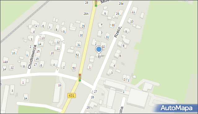 Mosina, Rzeczypospolitej Mosińskiej, 33, mapa Mosina