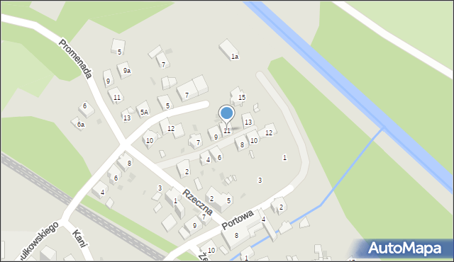 Mysłowice, Rzeczna, 11, mapa Mysłowice