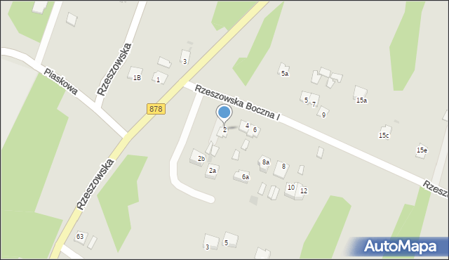 Nisko, Rzeszowska Boczna I, 2, mapa Nisko