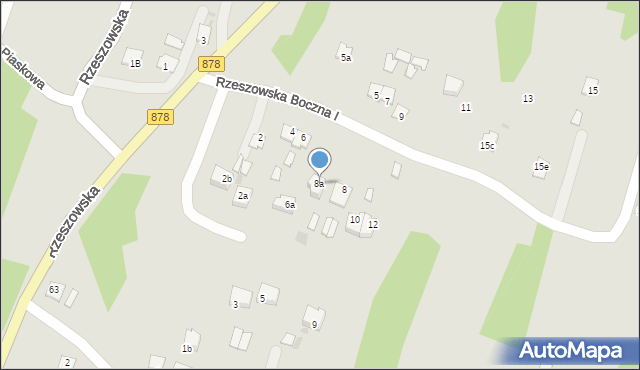 Nisko, Rzeszowska Boczna I, 8a, mapa Nisko