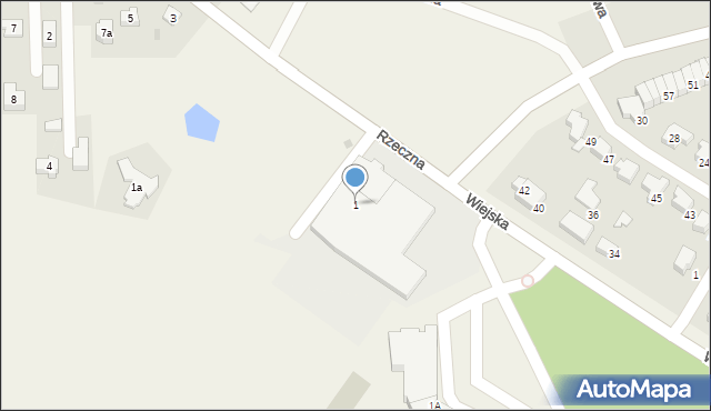 Nowa Wieś Rzeczna, Rzeczna, 1, mapa Nowa Wieś Rzeczna
