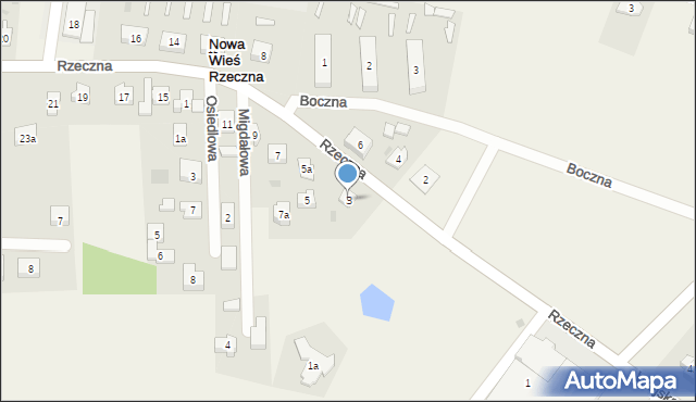 Nowa Wieś Rzeczna, Rzeczna, 3, mapa Nowa Wieś Rzeczna