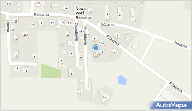 Nowa Wieś Rzeczna, Rzeczna, 7a, mapa Nowa Wieś Rzeczna