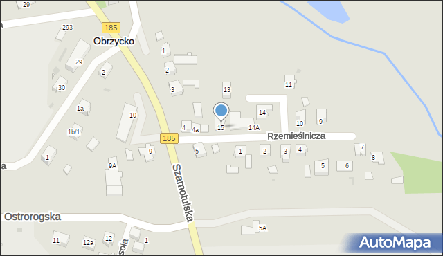 Obrzycko, Rzemieślnicza, 15, mapa Obrzycko