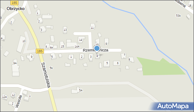 Obrzycko, Rzemieślnicza, 4, mapa Obrzycko