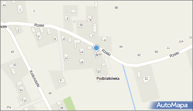 Odrzykoń, Rzeki, 18, mapa Odrzykoń