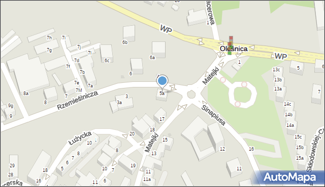 Oleśnica, Rzemieślnicza, 5a, mapa Oleśnica