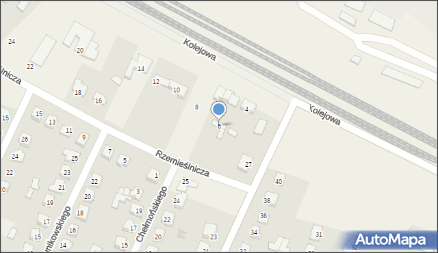 Olszewo-Borki, Rzemieślnicza, 6, mapa Olszewo-Borki