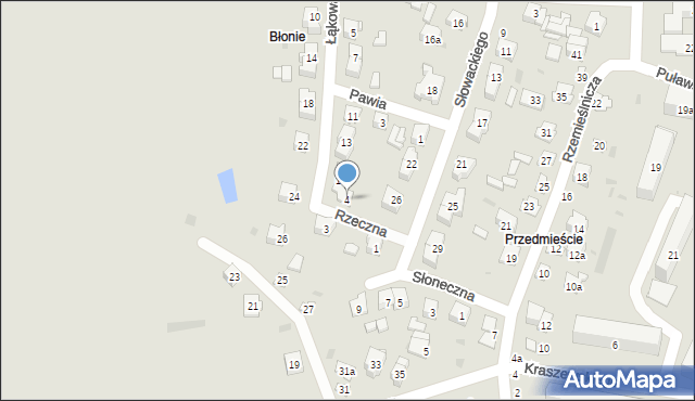 Opole Lubelskie, Rzeczna, 4, mapa Opole Lubelskie