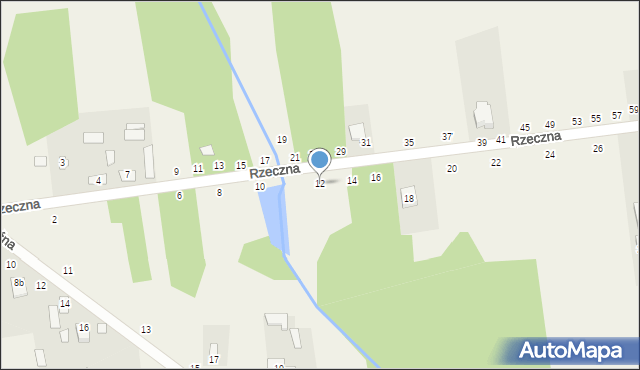 Orońsko, Rzeczna, 12, mapa Orońsko