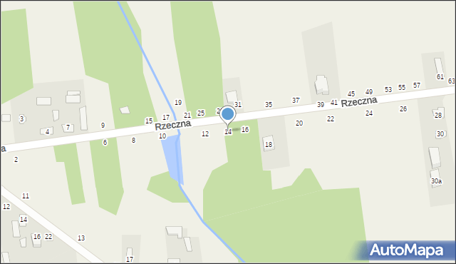 Orońsko, Rzeczna, 14, mapa Orońsko