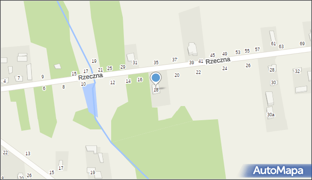 Orońsko, Rzeczna, 18, mapa Orońsko