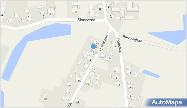 Orzechowo, Rzeczna, 2, mapa Orzechowo