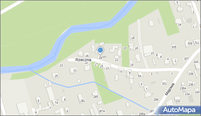 Otwock, Rzeczna, 24, mapa Otwock