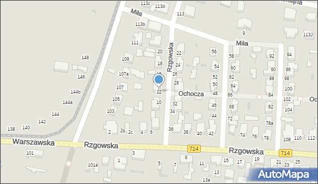 Pabianice, Rzgowska, 12, mapa Pabianic