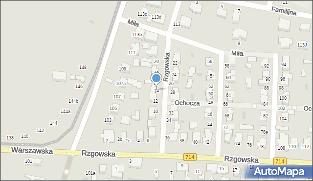 Pabianice, Rzgowska, 14, mapa Pabianic
