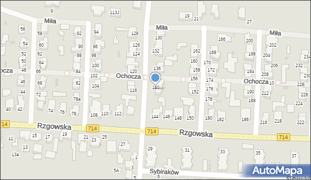 Pabianice, Rzgowska, 142, mapa Pabianic