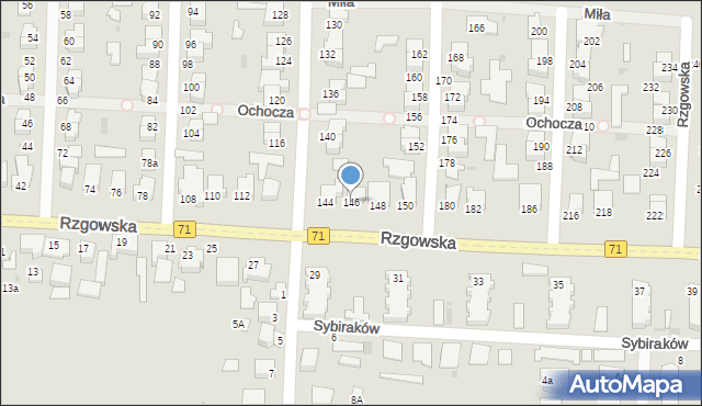 Pabianice, Rzgowska, 146, mapa Pabianic