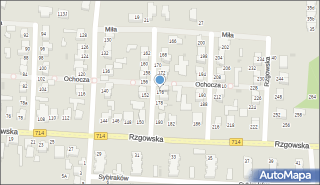Pabianice, Rzgowska, 176, mapa Pabianic