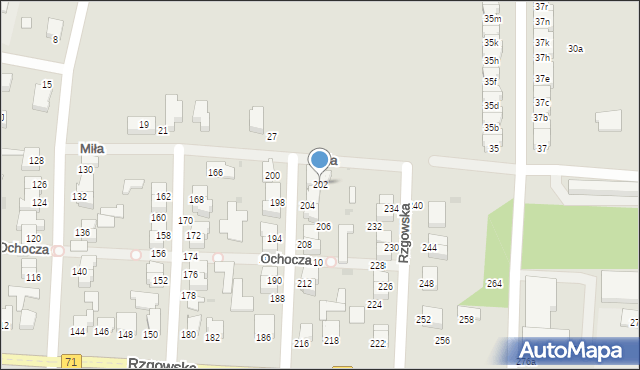 Pabianice, Rzgowska, 202, mapa Pabianic