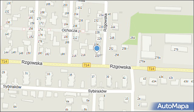 Pabianice, Rzgowska, 222, mapa Pabianic