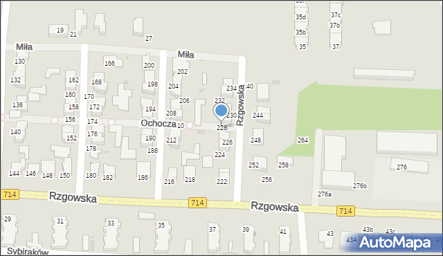 Pabianice, Rzgowska, 228, mapa Pabianic