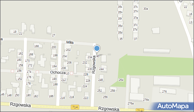 Pabianice, Rzgowska, 240, mapa Pabianic