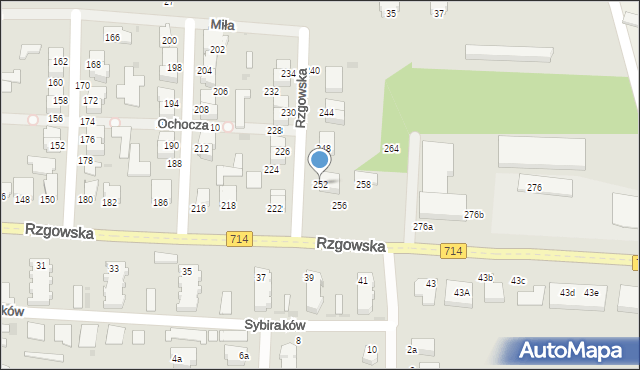 Pabianice, Rzgowska, 252, mapa Pabianic