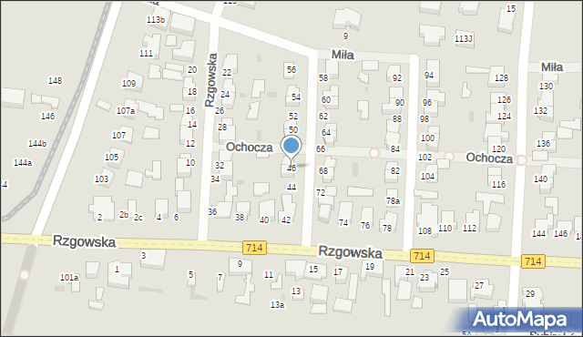 Pabianice, Rzgowska, 46, mapa Pabianic