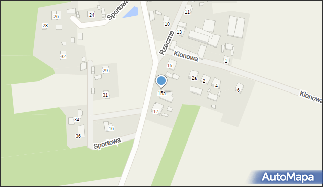 Pięczkowo, Rzeczna, 15a, mapa Pięczkowo