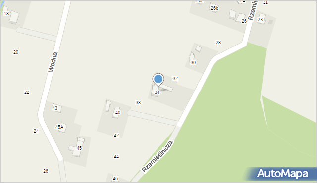 Pierściec, Rzemieślnicza, 36, mapa Pierściec