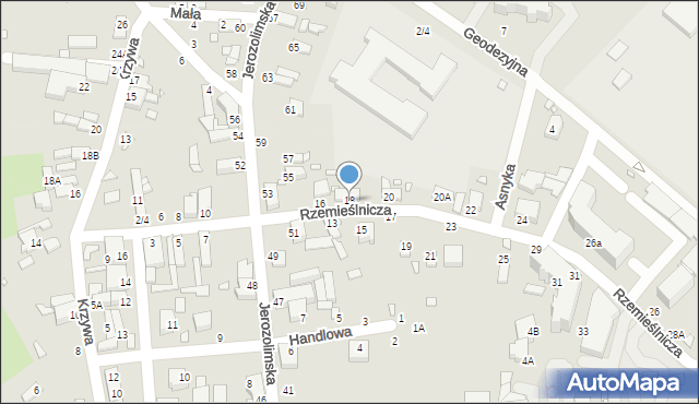 Piotrków Trybunalski, Rzemieślnicza, 18, mapa Piotrków Trybunalski