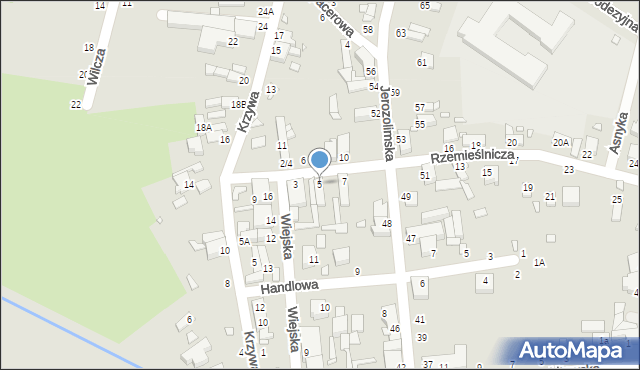 Piotrków Trybunalski, Rzemieślnicza, 5, mapa Piotrków Trybunalski