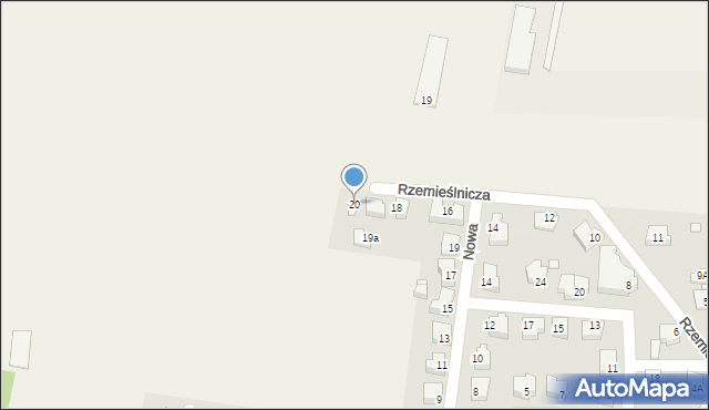 Płoty, Rzemieślnicza, 20, mapa Płoty