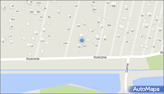 Poręba, Rzeczna, 30, mapa Poręba