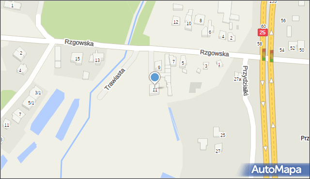 Posoka, Rzgowska, 11, mapa Posoka