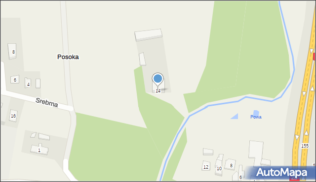 Posoka, Rzgowska, 14, mapa Posoka