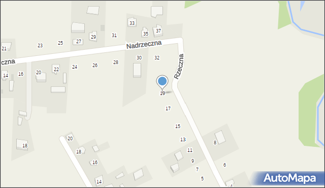 Postęp, Rzeczna, 19, mapa Postęp