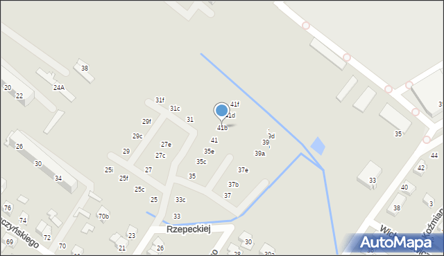 Poznań, Rzepeckiej Heleny, 41b, mapa Poznania