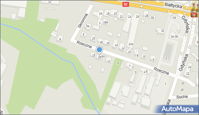 Poznań, Rzeczna, 13, mapa Poznania