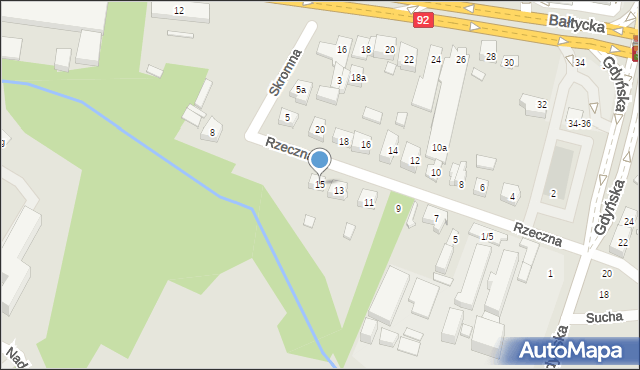 Poznań, Rzeczna, 15, mapa Poznania