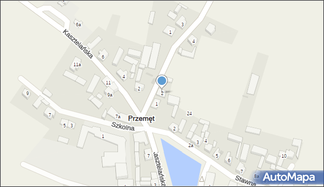 Przemęt, Rzemieślnicza, 2, mapa Przemęt