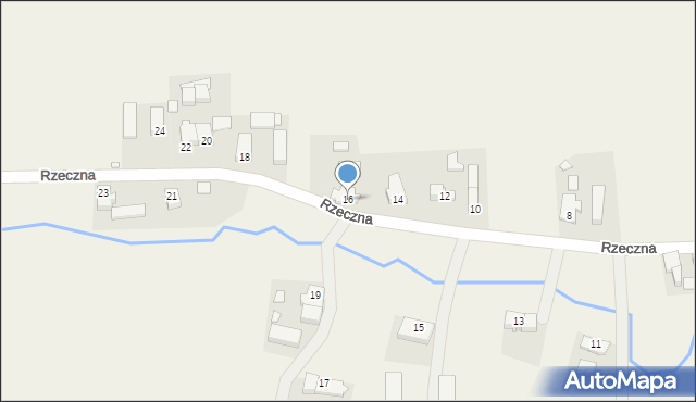 Przybymierz, Rzeczna, 16, mapa Przybymierz