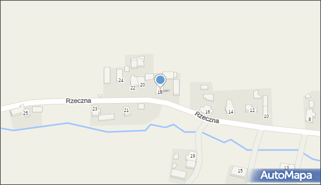 Przybymierz, Rzeczna, 18, mapa Przybymierz