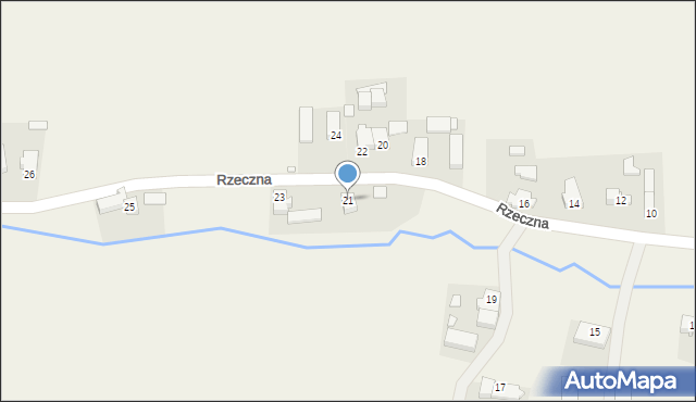 Przybymierz, Rzeczna, 21, mapa Przybymierz