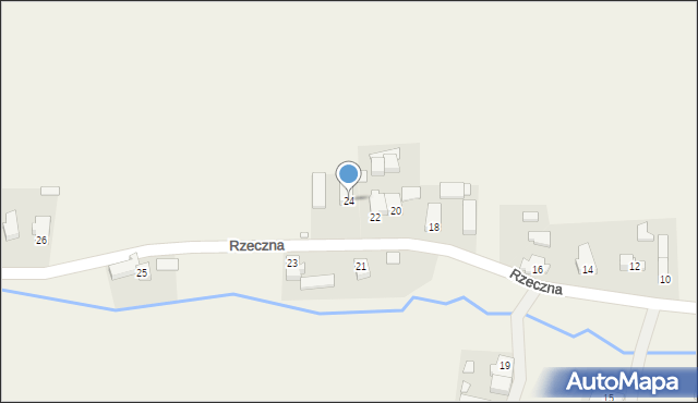 Przybymierz, Rzeczna, 24, mapa Przybymierz